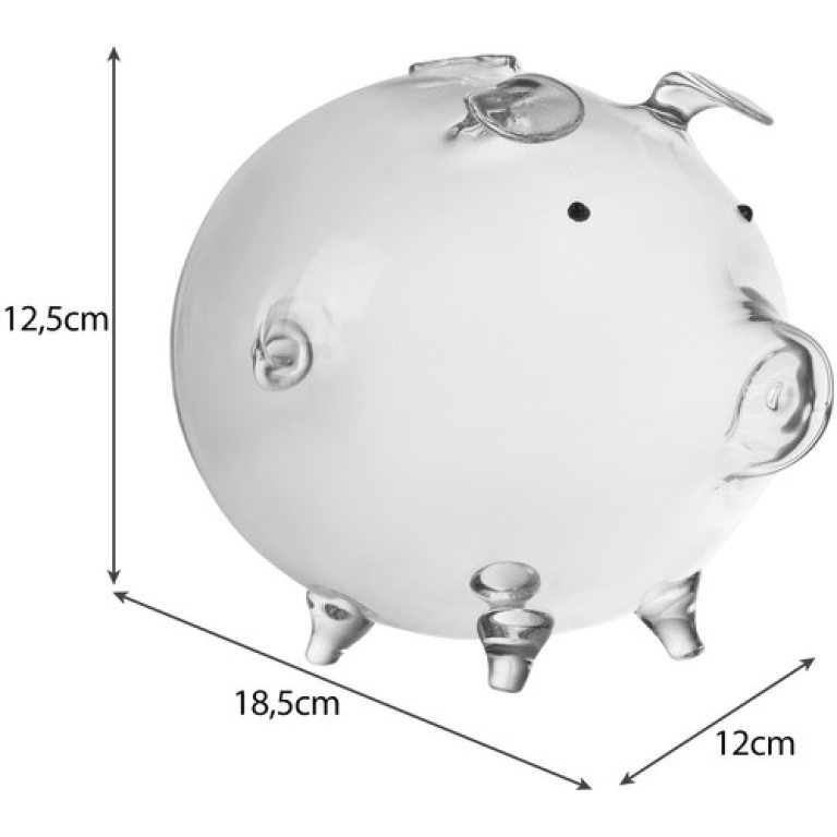 Skarbonka- świnka szklana  Ruhhy 22588