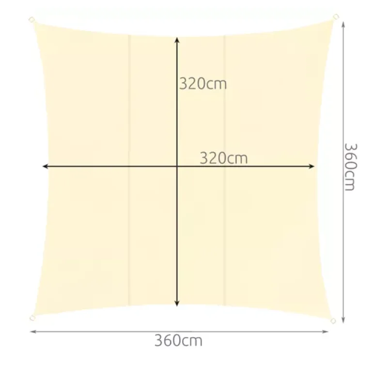 Żagiel przeciwsłoneczny 3.6x3.6m Gardlov 23165