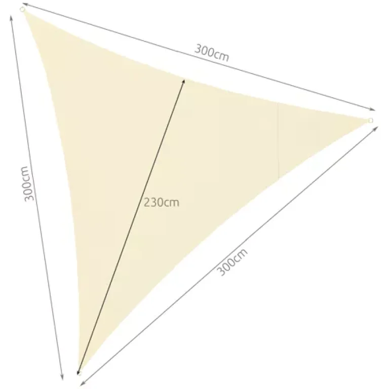 Żagiel przeciwsłoneczny 3x3x3 beżowy Gardlov 23146