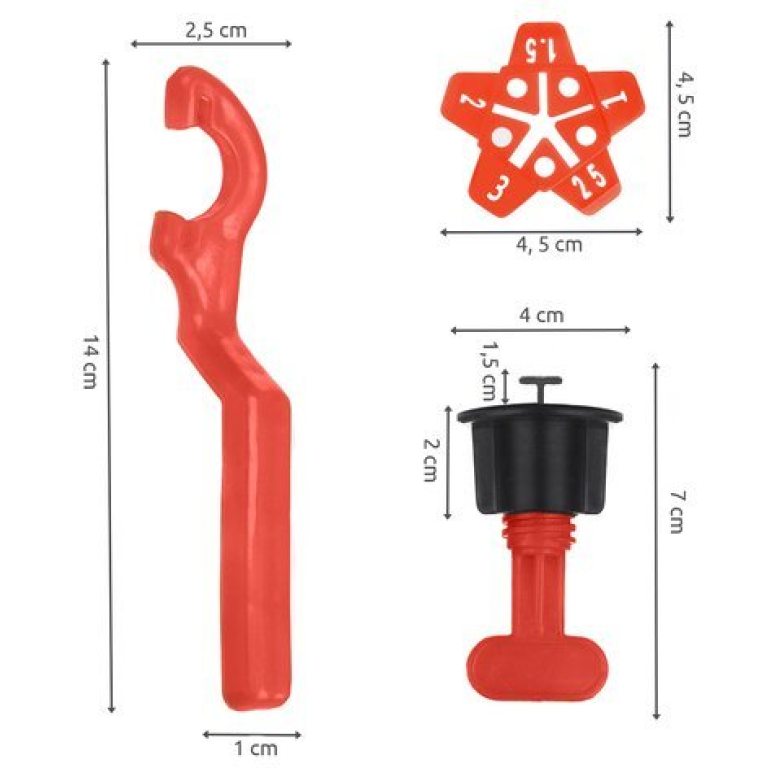 System do poziomowania płytek 150szt + klucze